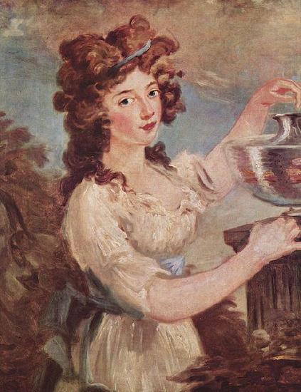 Portrait of a young lady with a goldfish, Joseph Van Bredael